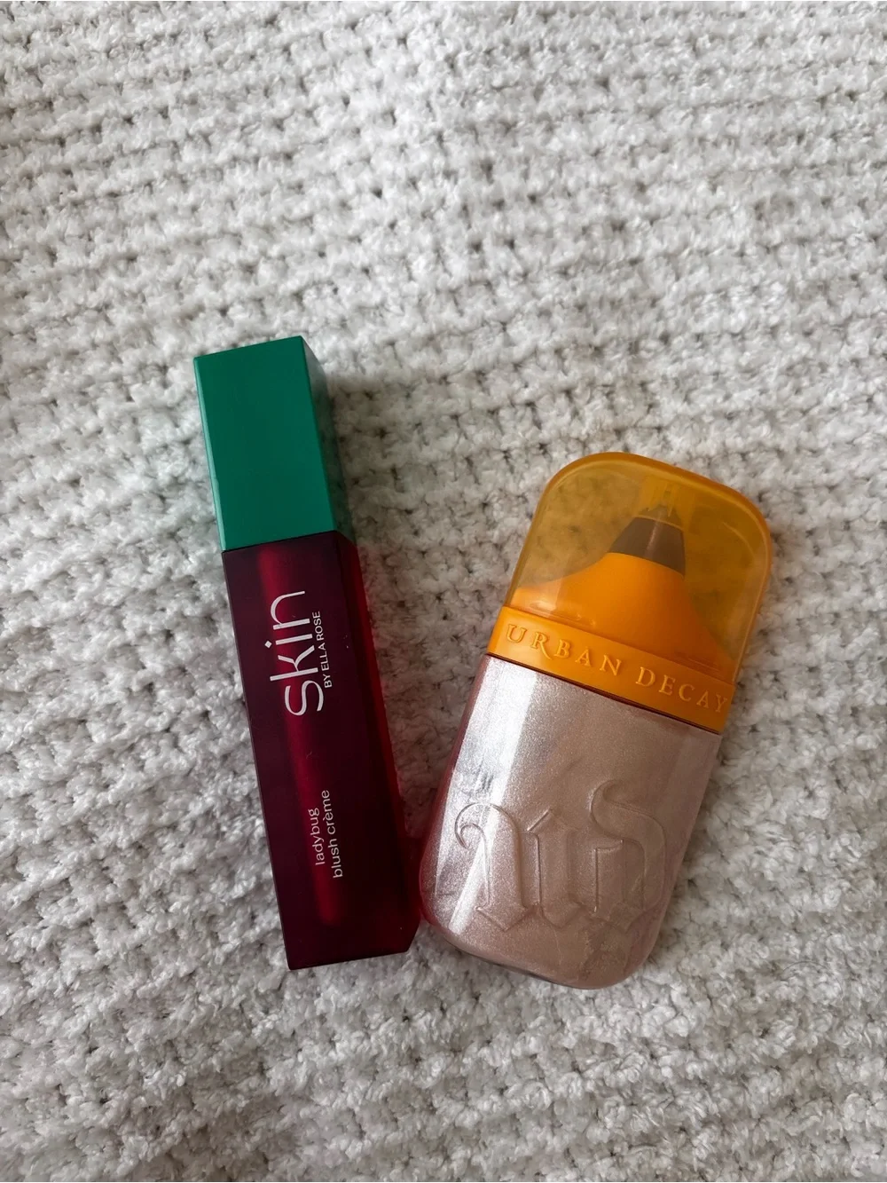 Urban Decay Face Bond Luminizer - Paired with Lady Bug Blush Crème